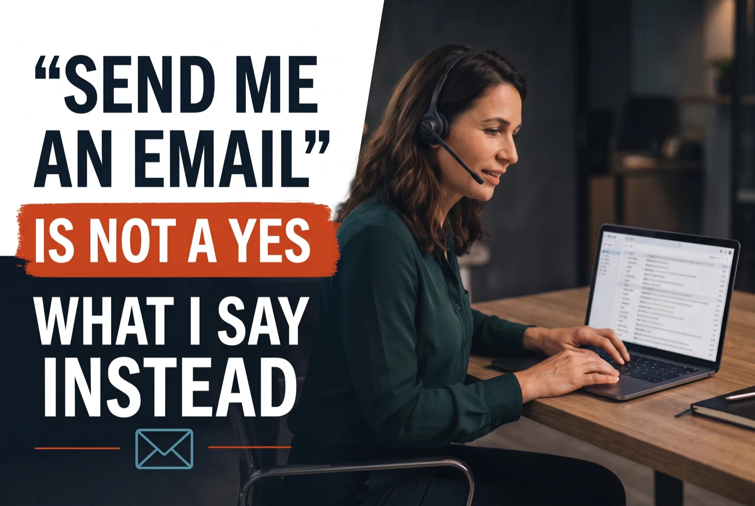 "Send Me an Email" Is Not a Yes: What I Say Instead