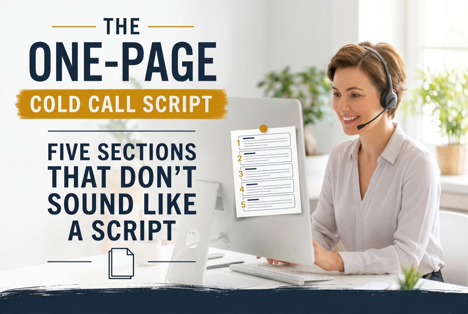 The One-Page Cold Call Script: Five Sections That Don't Sound Like a Script